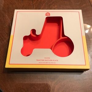 Girl Meets Farm by Molly Yeh Orange Tractor Suction Plate For Kids NIB